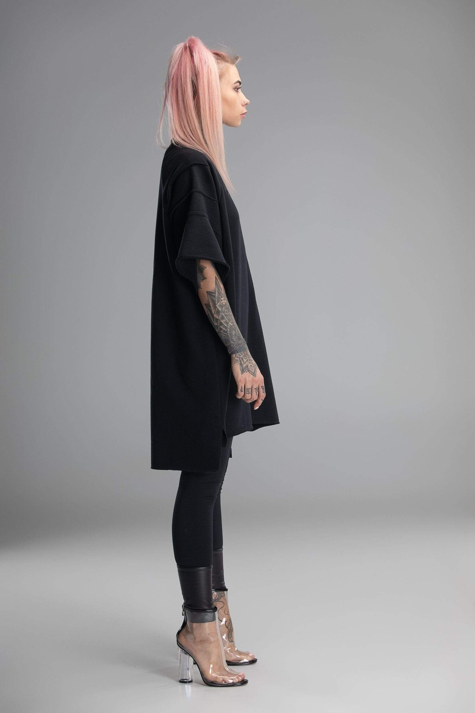 MDNT45 Sweaters, Tunics & Tops Black gothic loose tunic