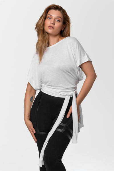 MDNT45 Sweaters, Tunics & Tops White T-Shirt with Long Back