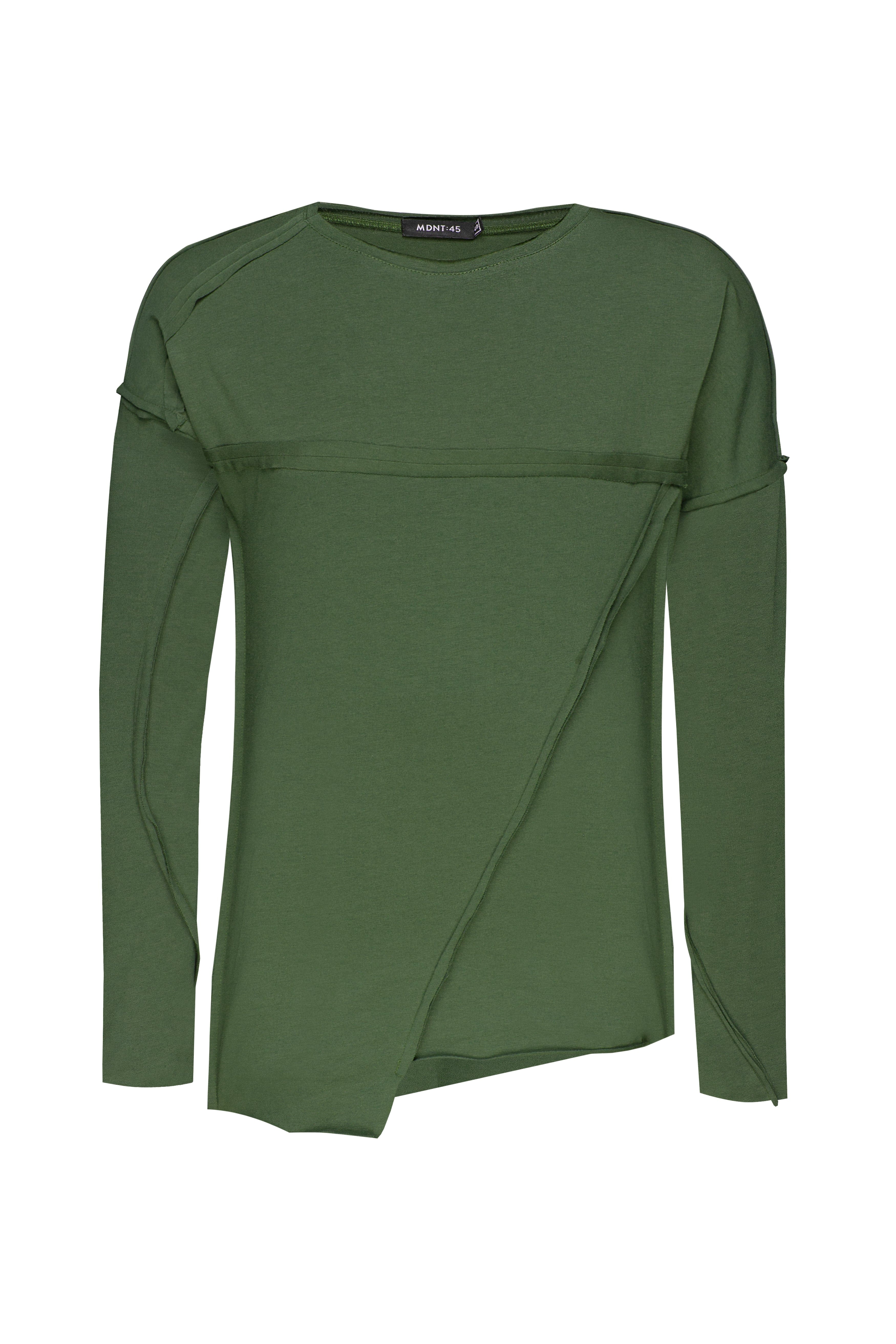 MDNT45 Tops & T-shirts Green geometric sweatshirt