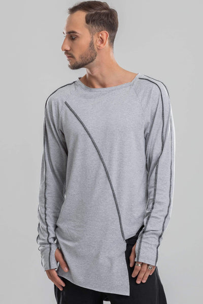 MDNT45 Tops & T-shirts Grey asymmetric jumper